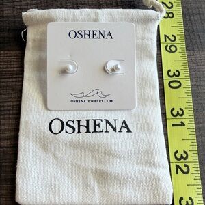 White Pearl Stud Earrings